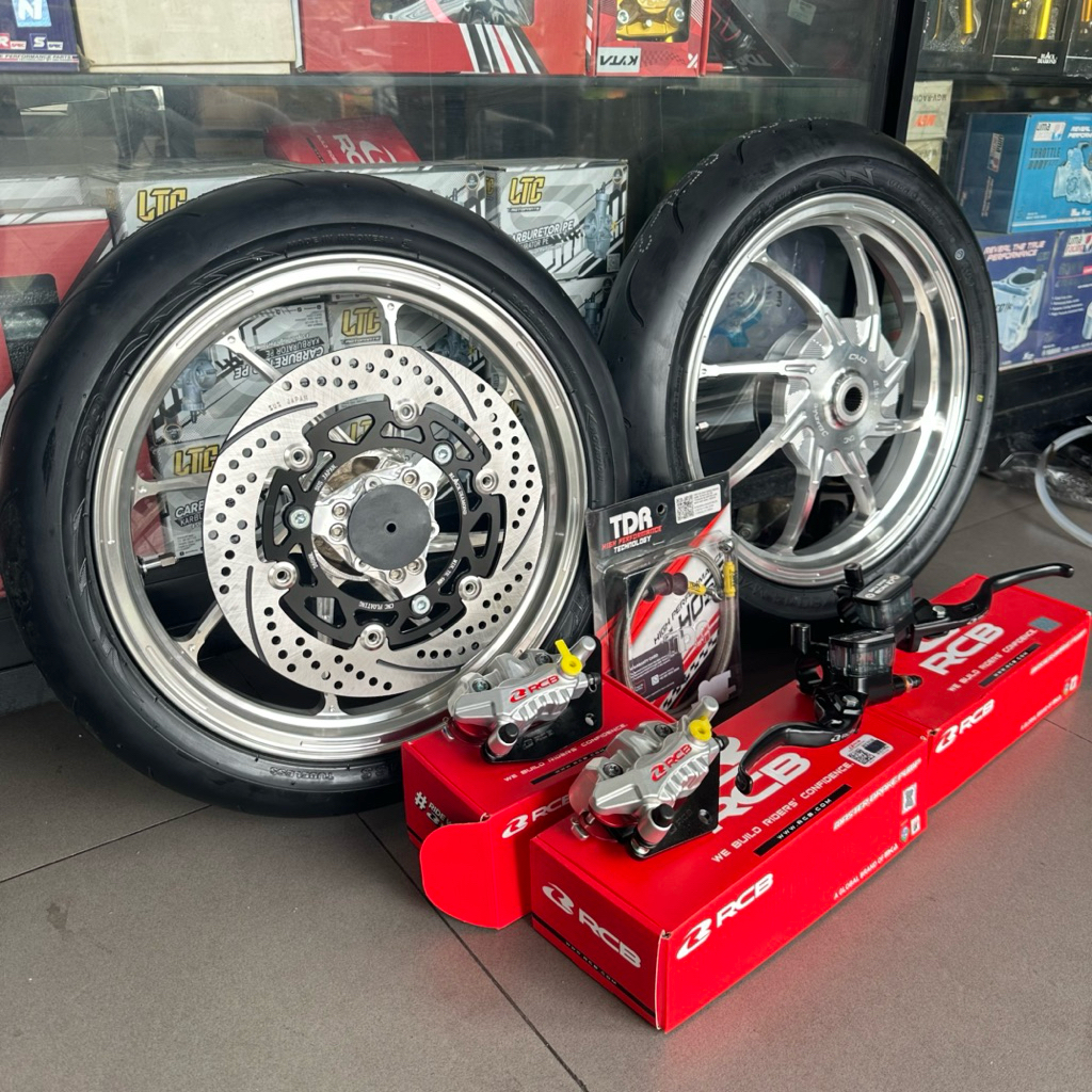 Delkevic Paket Velg Ring 14 Master Rem & Kaliper RCB untuk Motor Aerox Nmax Vario Mio Beat Scoopy Pl