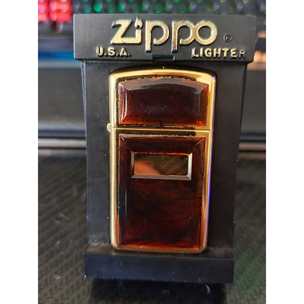 Zippo Slim Golden Tortoise
