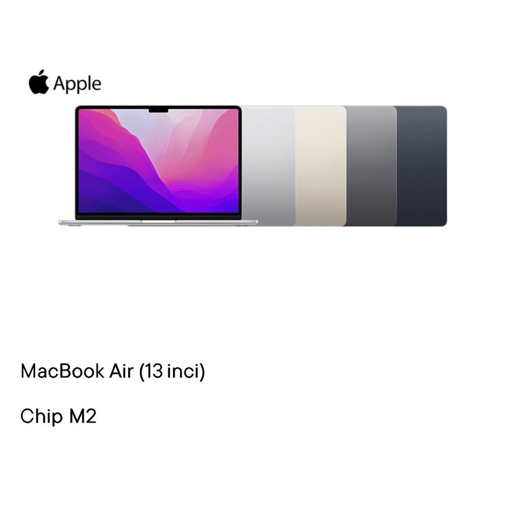 BNIB - Apple Macbook air M2 16/256, resmi Indo