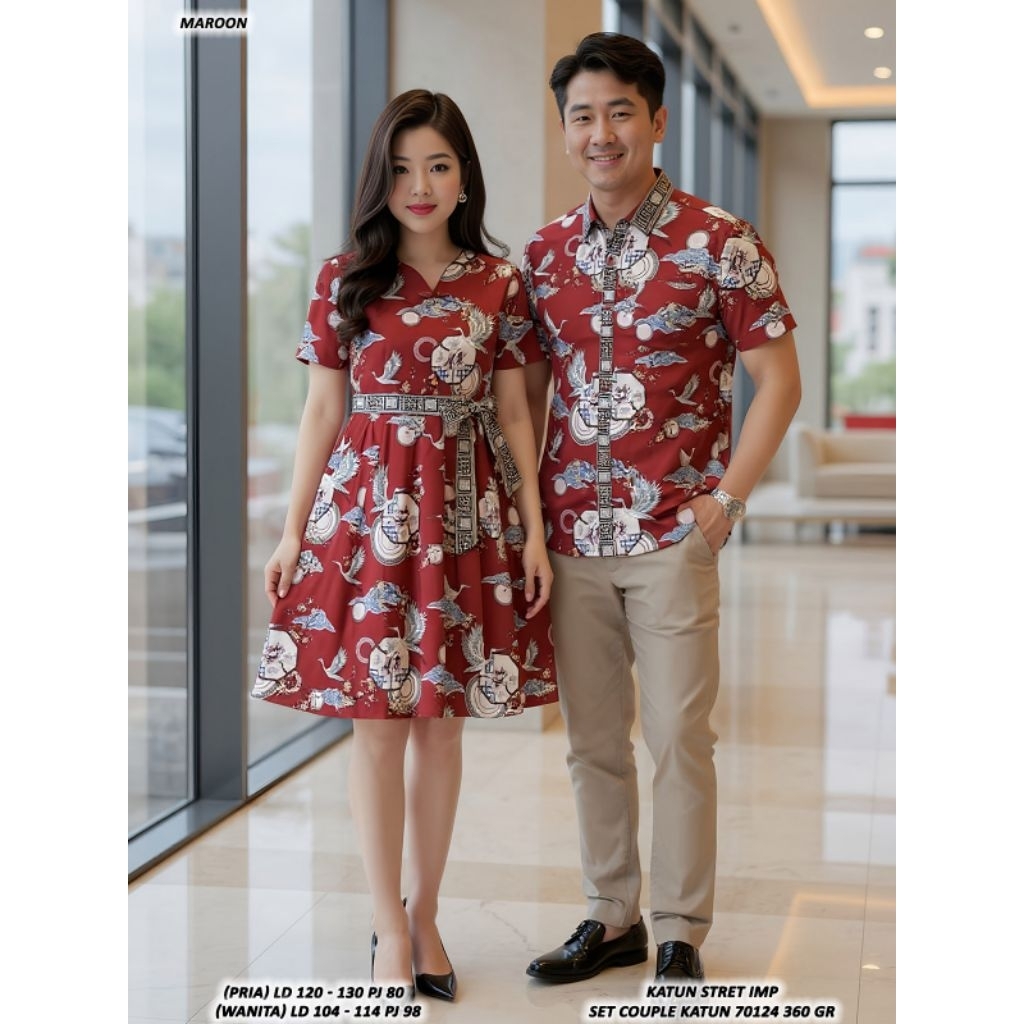 couple batik  Set couple batik bahan katun Premium