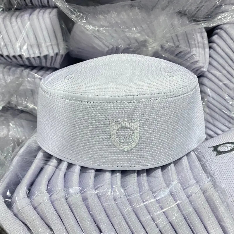 Kopiah dewasa motif putih polong kopiah polos logo