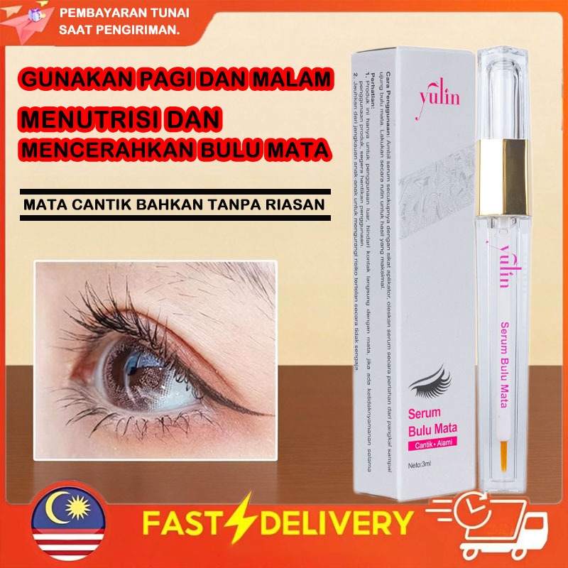 YULIN Serum Bulu Mata Penumbuh Bulu Mata dan Alis Penumbuh Bulu Mata Alis dengan Cepat BPOM Grow Las