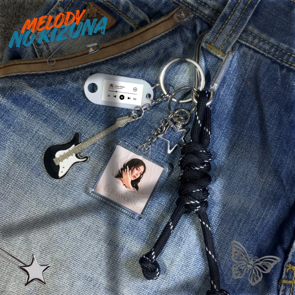 ( TIARA ANDINI PREMIUM GANCI) CARABINER CHARM (GITAR, PARACORD, BINTANG,SPOTIFY CODE) GANCI PREMIUM 