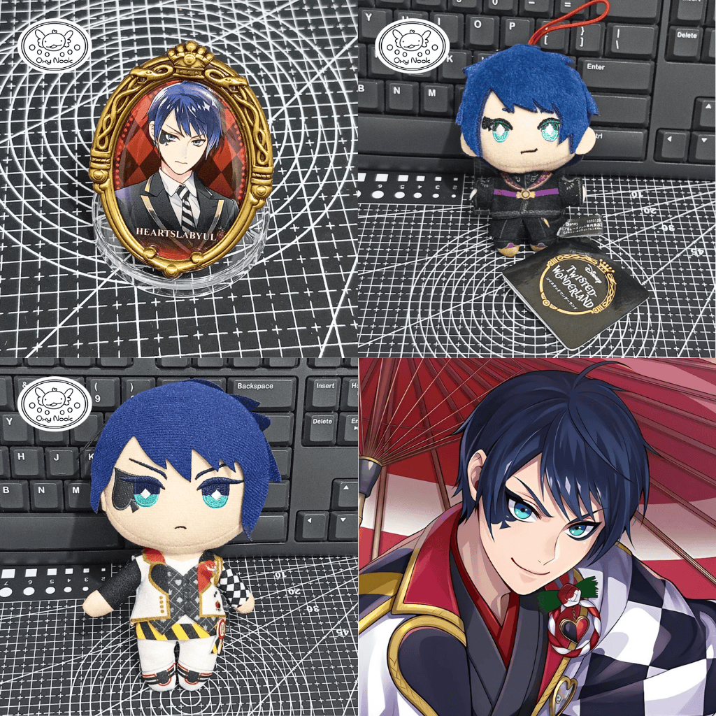 Twisted Wonderland Official Merch Metal Badge, Shikishi, Frame Keychain & EX Sega Nui Deuce Spade