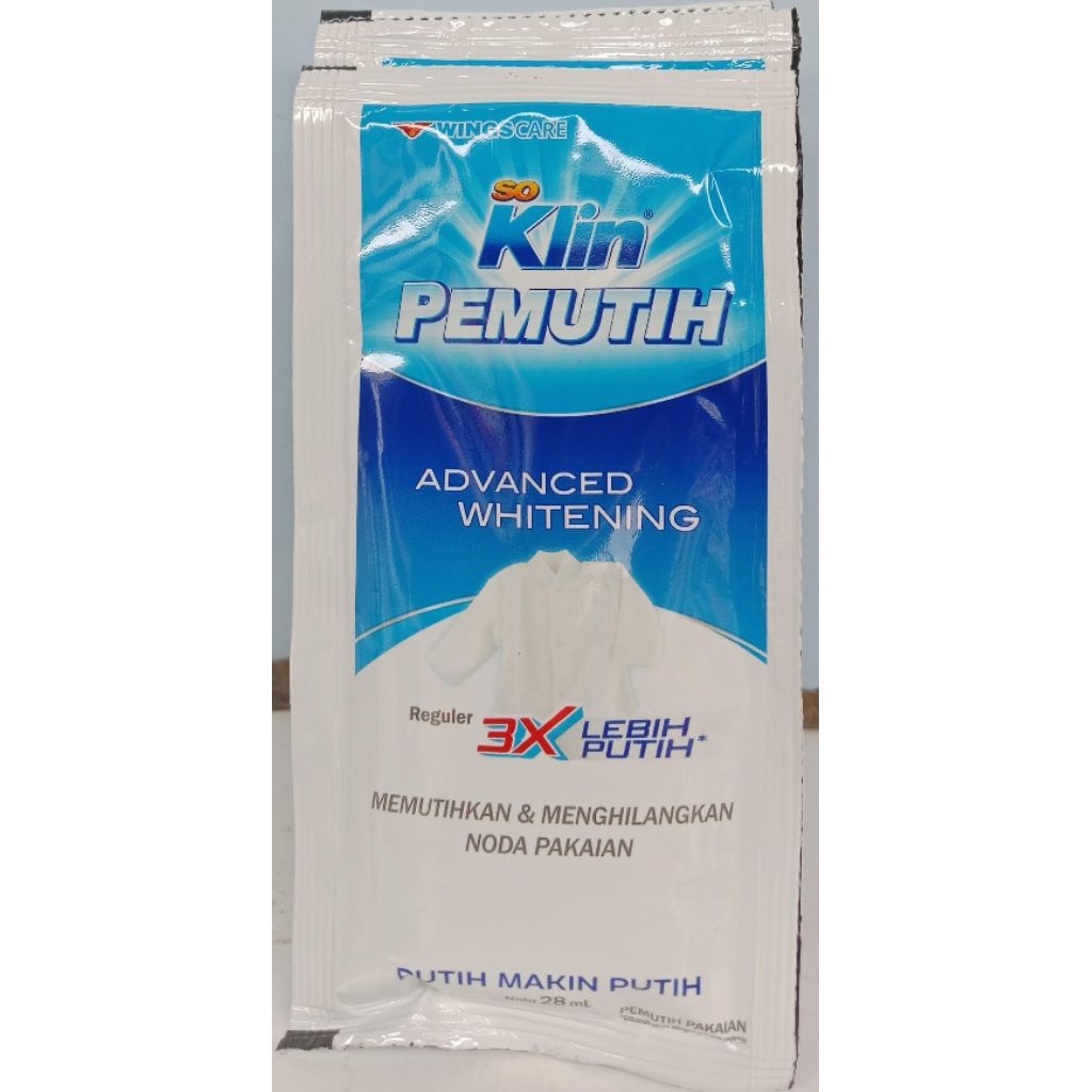 6 Sachet Soklin Pemutih Pakaian - Efektif Memutihkan, Desinfektan, Praktis Digunakan