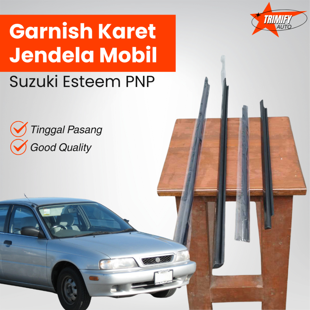 Karet List Pelipit Pintu Kaca Mobil Suzuki Esteem PNP