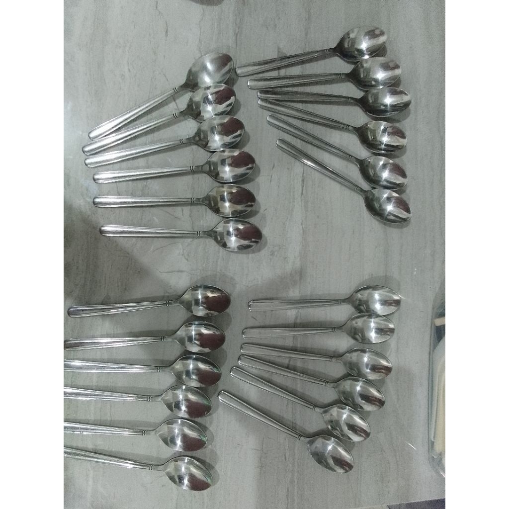 sendok kecil sendok teh stainless 1/2 lusin