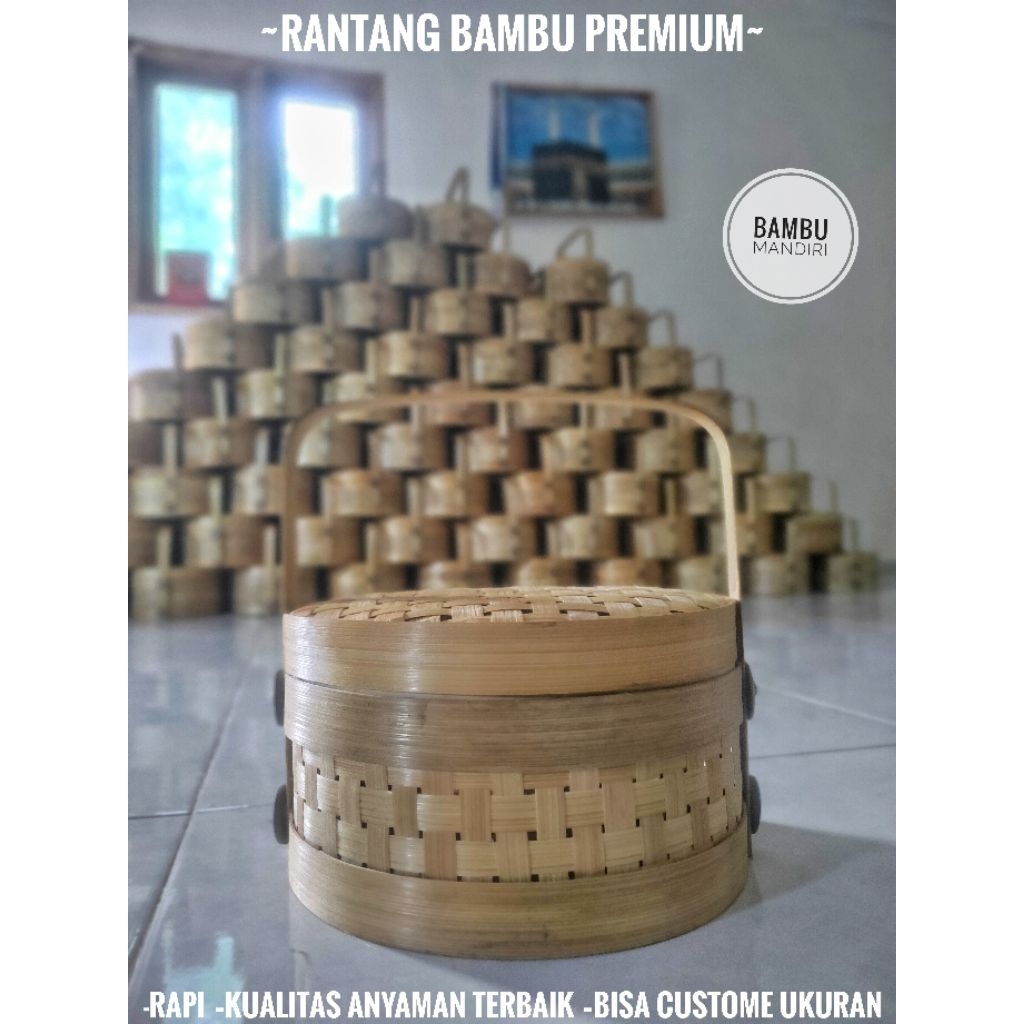 Ready Stok Rantang Bambu 1 susun / Box Hampers / Souvenir