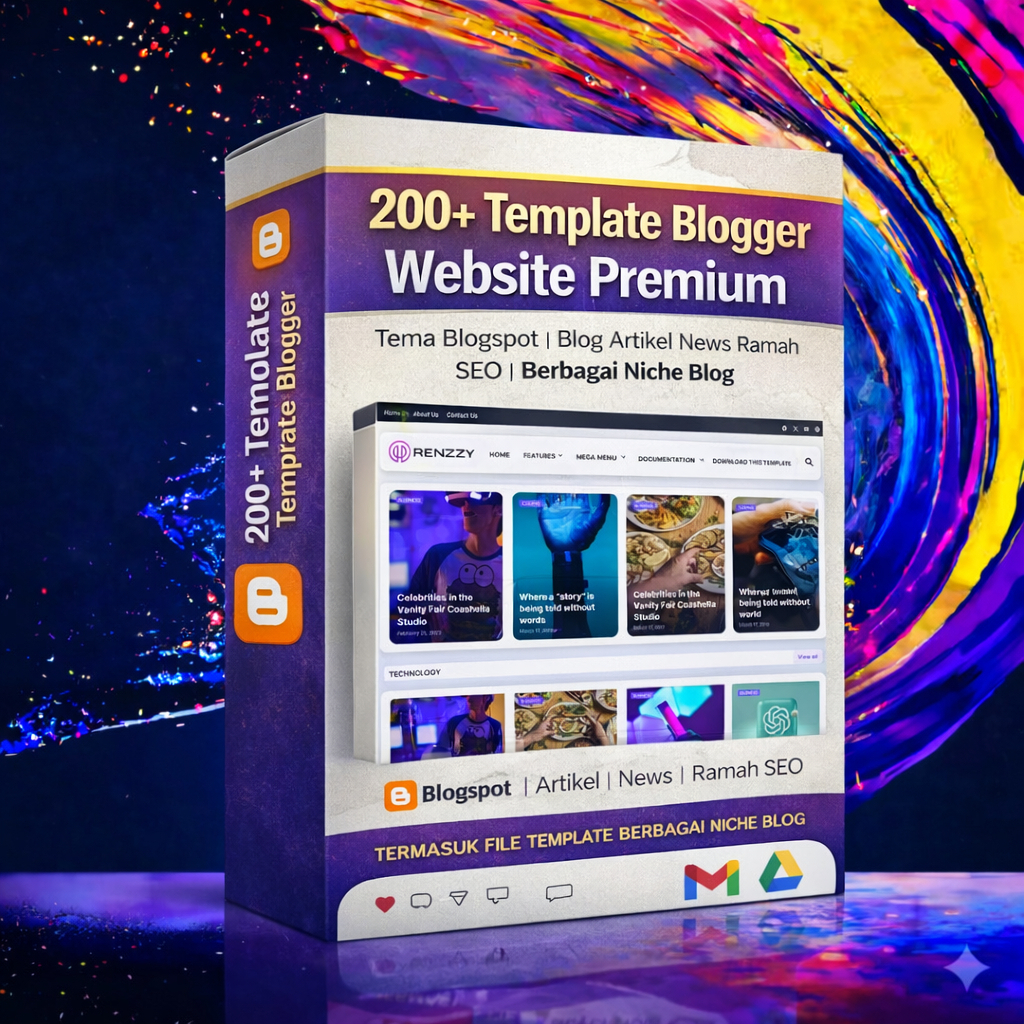 200+ Template Blogger Website Premium | Tema Blogspot Blog Artikel News Ramah SEO Berbagai Niche Blo