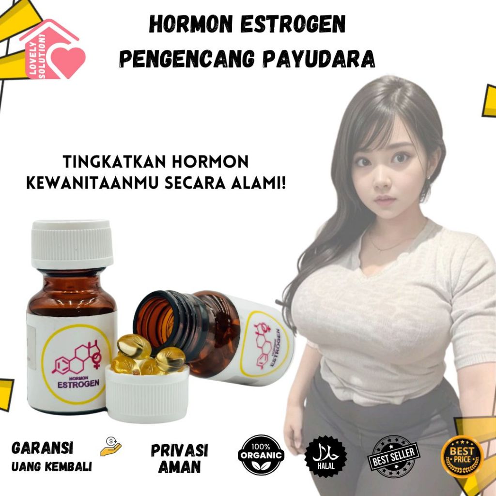 HORMON ESTROGEN Botol Kaca Pembesar Pengencang  Payudara Ampuh Permanen Alami Original 100%