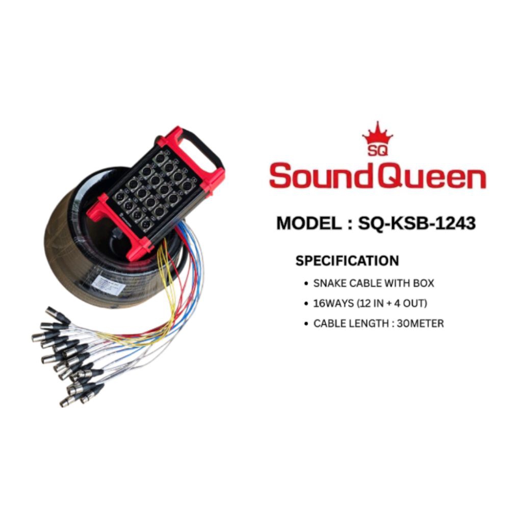 Kabel Snake Soundqueen KSB 1243 Kabel 12 in 4 out Panjang 30m ORIGINAL