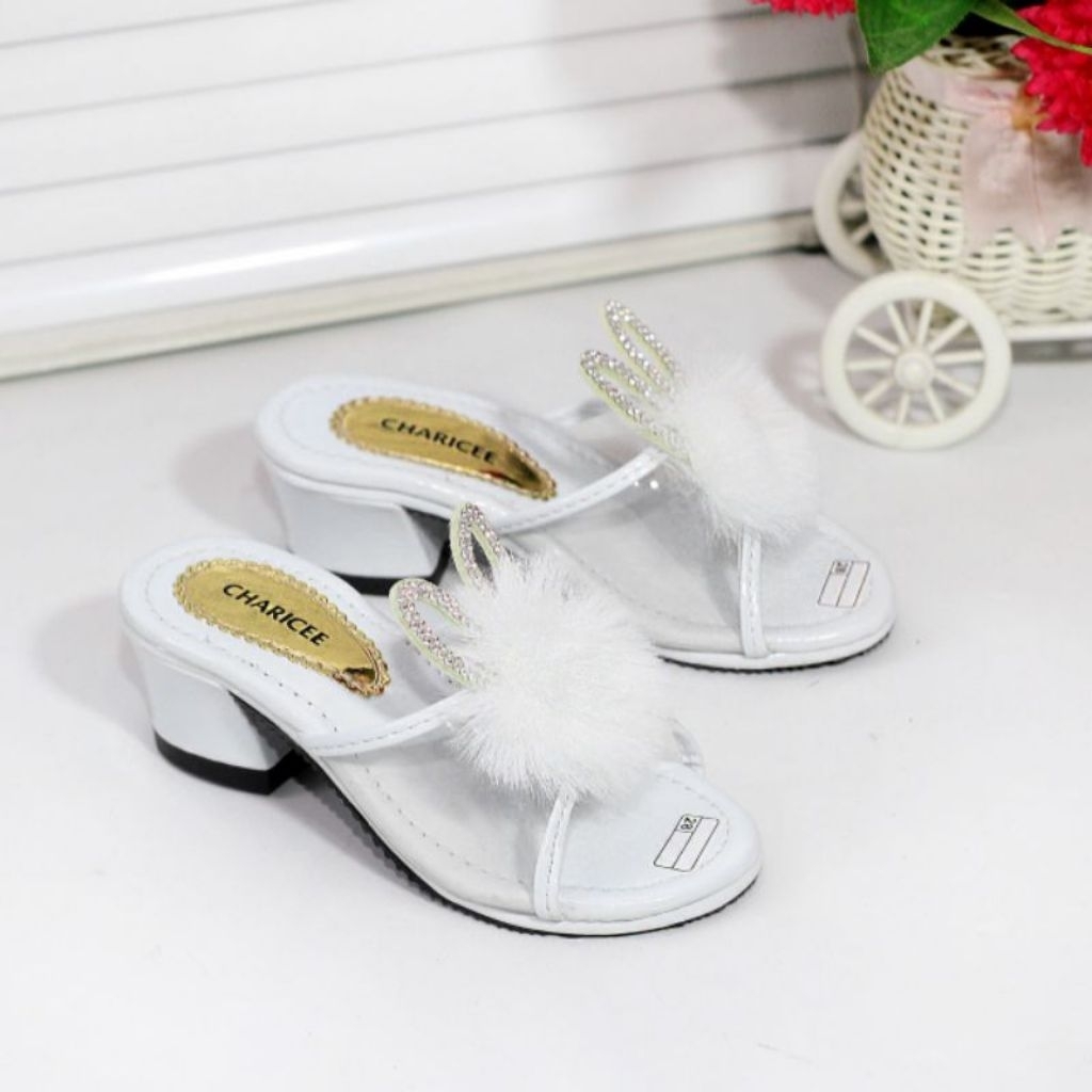 ROSALINA [COD] sandal anak perempuan kokop mika bulu kelinci