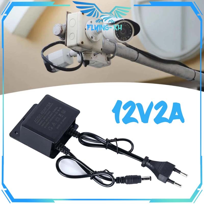 Adapter CCTV Adaptor Kamera CCTV Tahan Air / Tahan Debu Power Adapter CCTV 12V 2A Colokan CCTV Charg