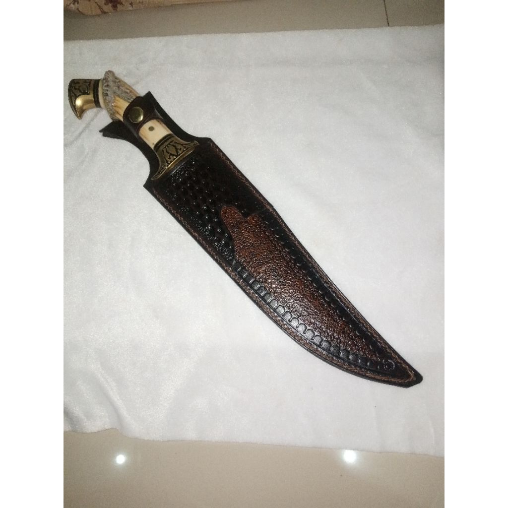 Pisau Tanduk Rusa Ori Bowie Premium Bohler K110