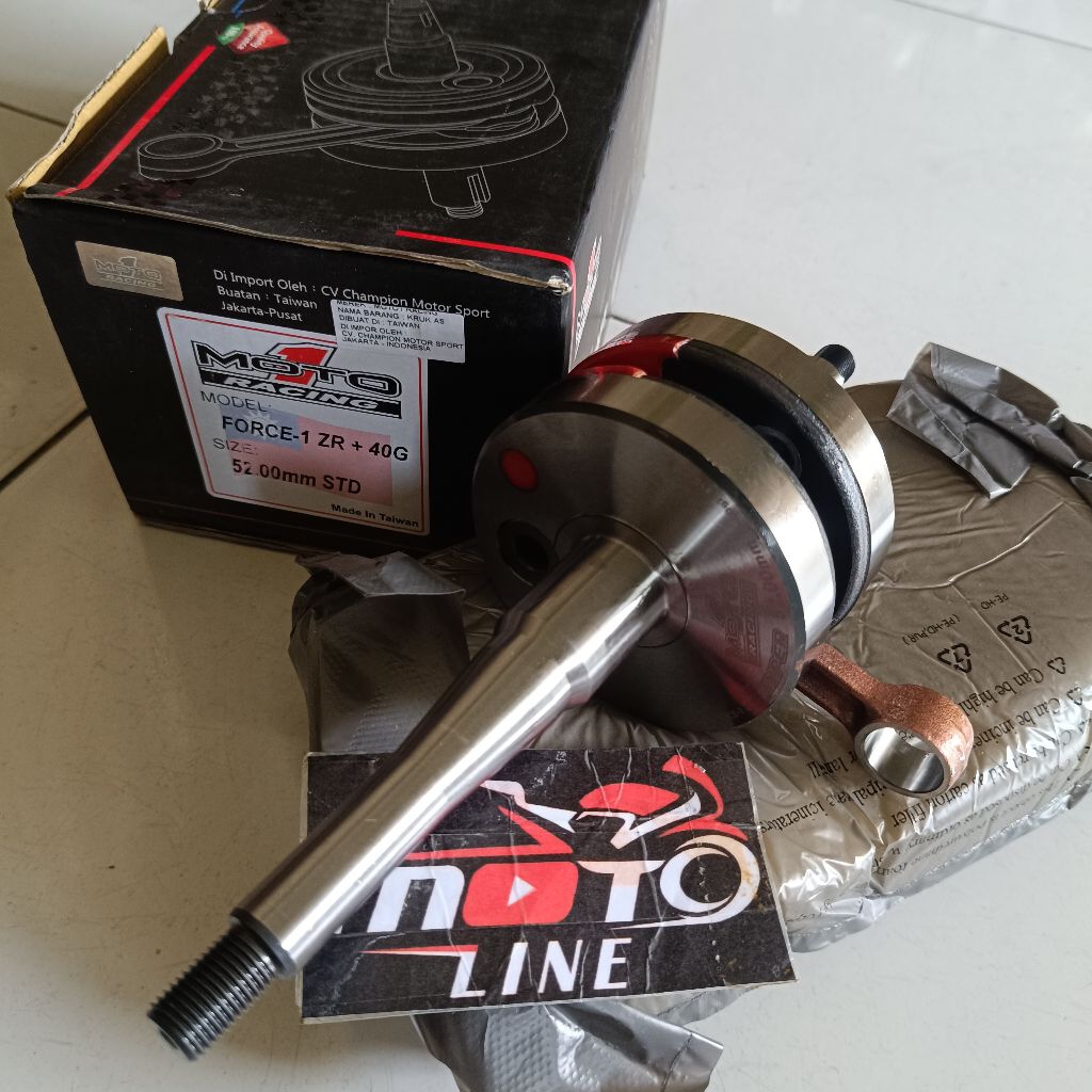 KRUK AS CRANK SHAFT ASSY MOTO-1 F1ZR ZR FIZR STANDAR (52mm) + BANDUL 40gr