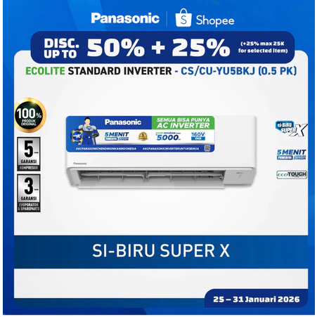AC PANASONIC INVERTER CSYU5BKJ 0.50PK INDOOR