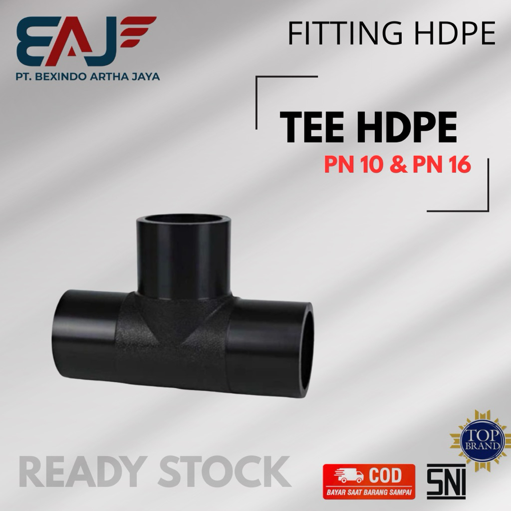 Tee Pipa Hdpe Ukuran 12 Inch 315 x 315 mm PN  10 dan PN 16 | Tee Butt Fusion Fitting Pipa Hdpe | Dis