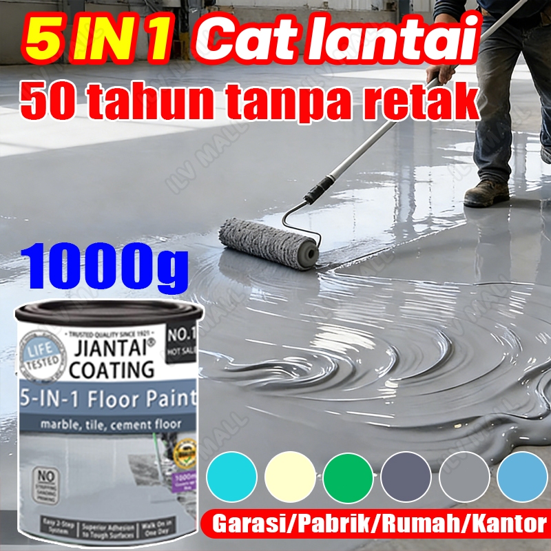 5 in 1cat epoxy lantai cat lantai epoxy lantai semen Cocok untuk lantai /pabrik/ gudang /bengkel /ka