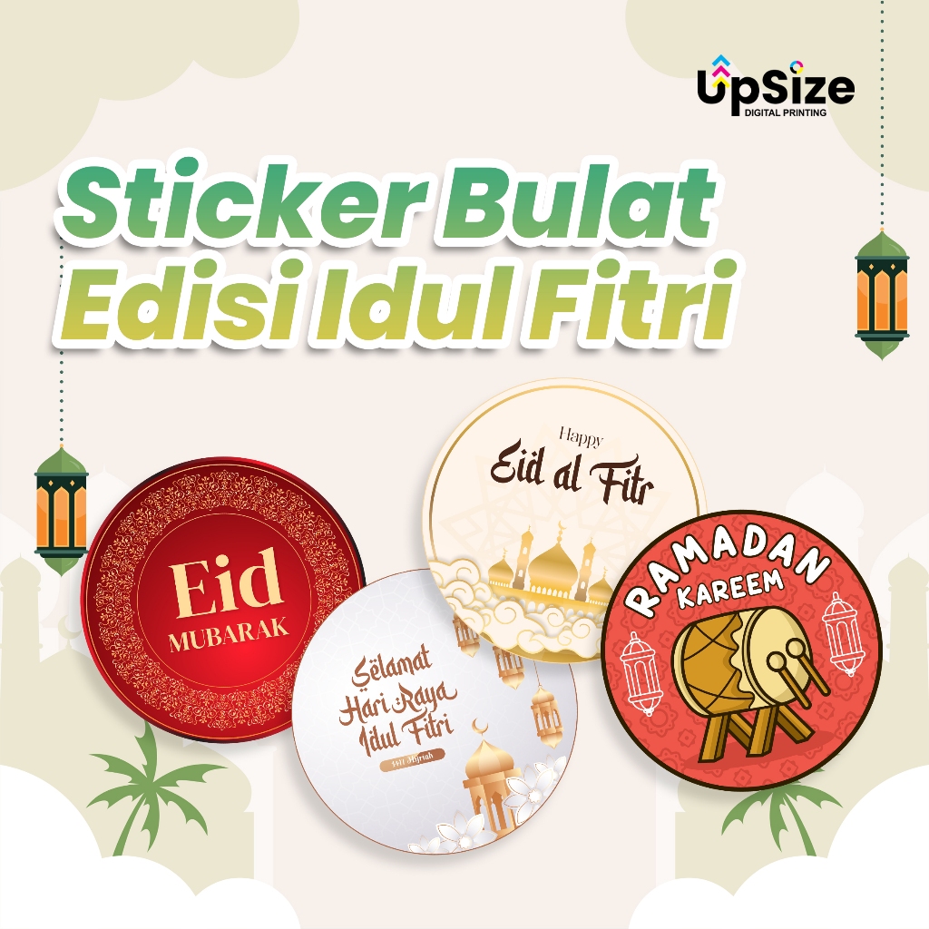 STIKER KUE IDUL FITRI BULAT / STIKER LABEL BULAT TEMA IDUL FITRI / STIKER TOPLES COOKIES 2026
