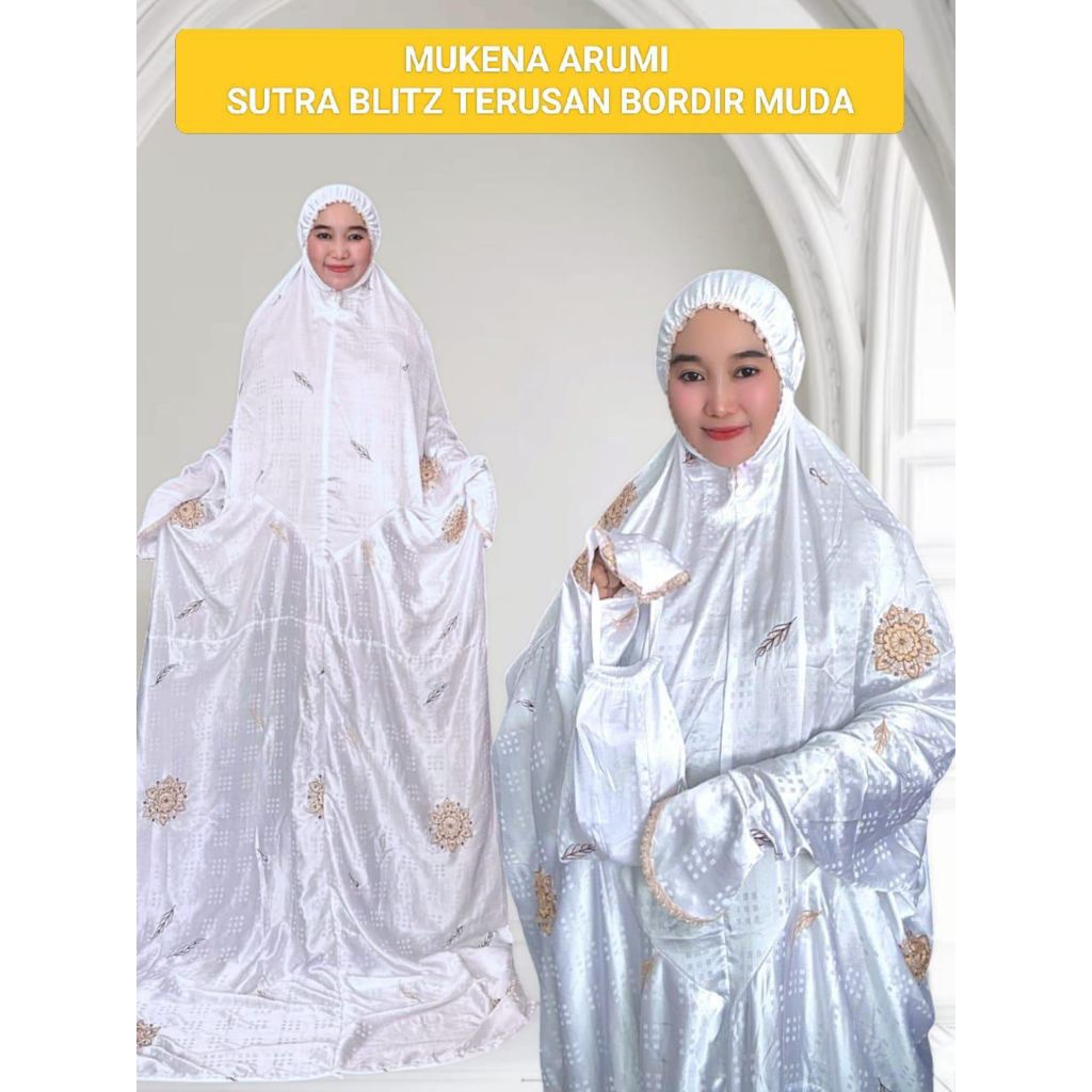 MUKENA ARUMI TERUSAN // MUKENA SUTRA BLITZ TERUSAN