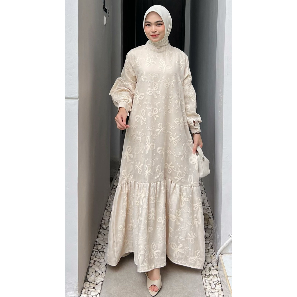Yasmen Dress Athayaa Daily Gamis wanita original / gamis brokat / gamis athayaa