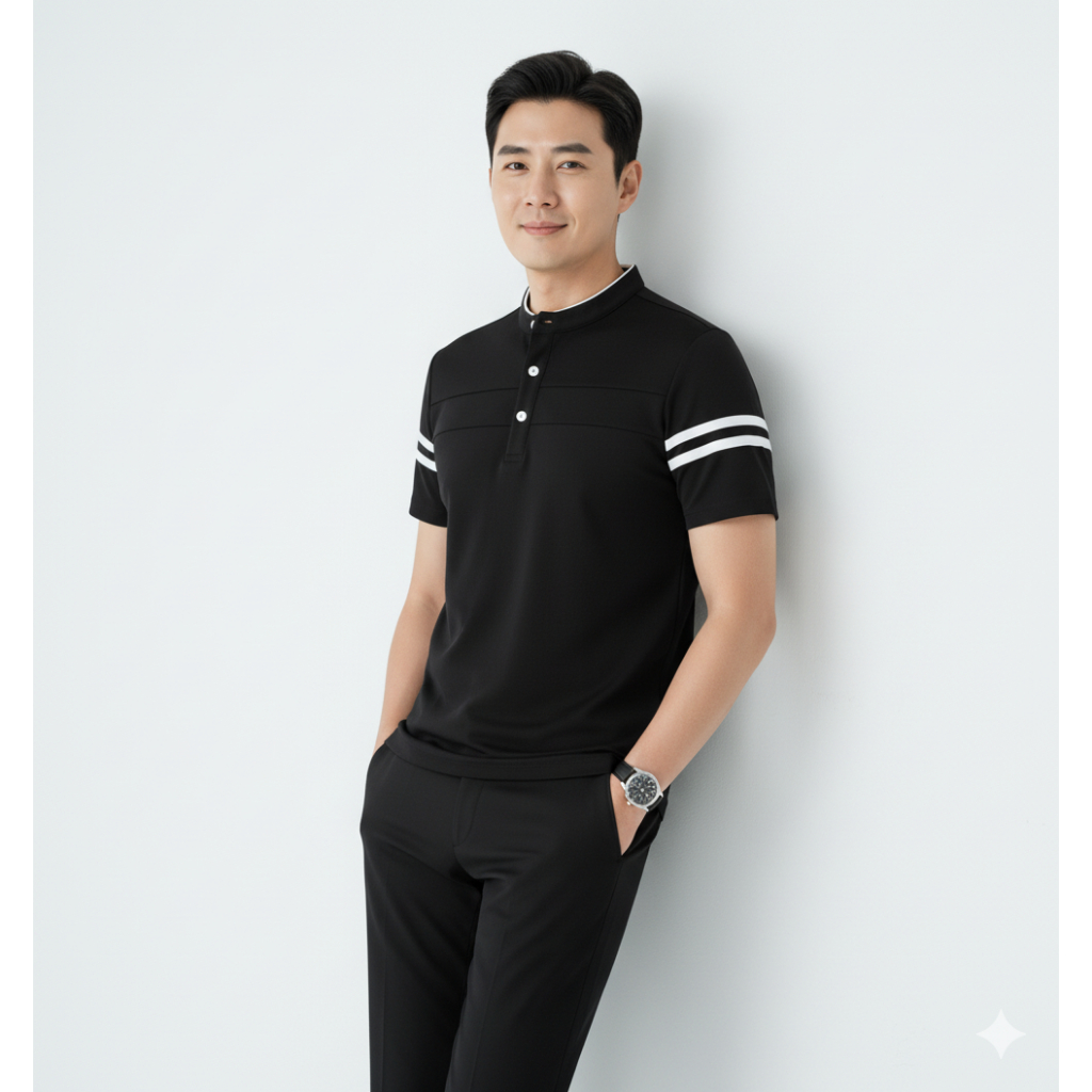 baju kaos polo koko pria dewasa lengan pendek terkini