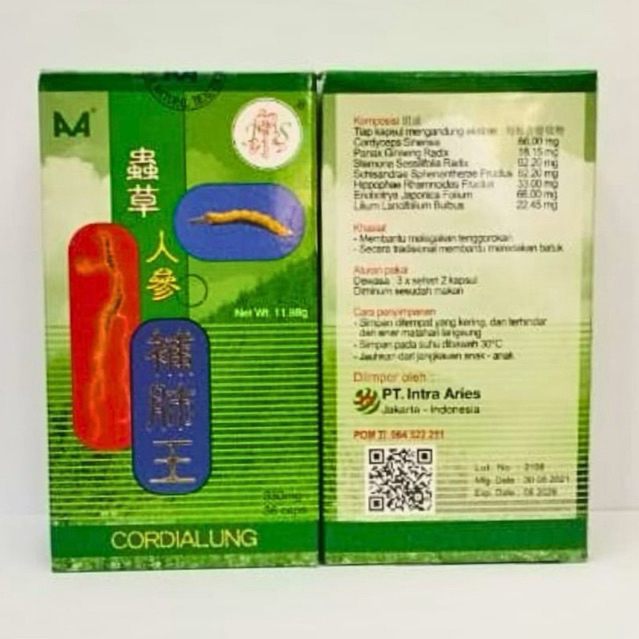 CORDIALUNG 36 KAPSUL / OBAT PARU PARU