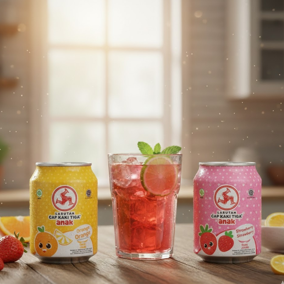 LARUTAN PENYEGAR CAP KAKI 3 ANAK / LARUTAN PENYEGAR KAKI 3 ANAK ORANGE 250ML / LARUTAN PENYEGAR KAKI