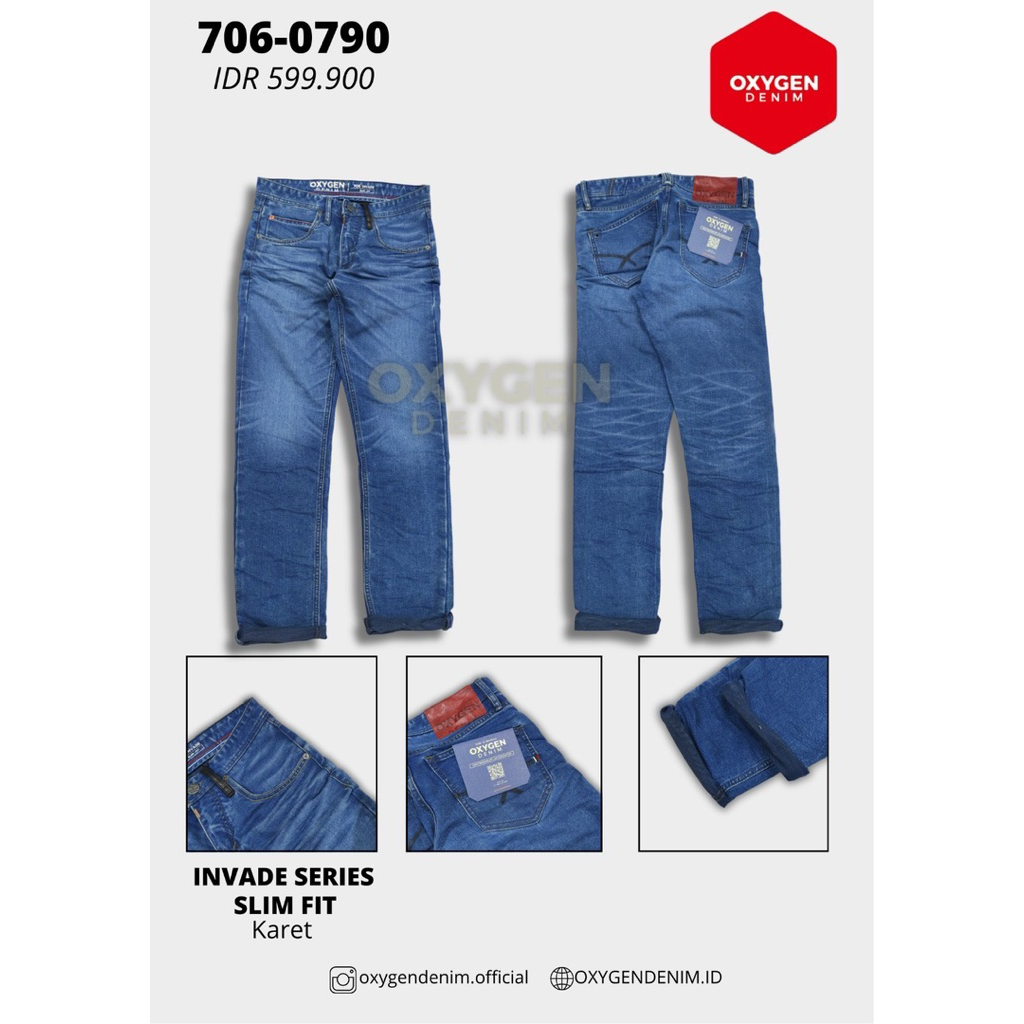 706-0790 | Celana OXYGEN Denim Jeans Original | Jeans | Celana Pria