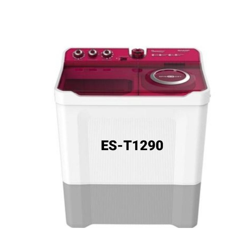 MESIN CUCI SHARP 2 TABUNG TUTUP TRANSPARAN ES-T1090 (10 KG) | ES-T1290 (12 KG) | ES-T1490 (14 KG)