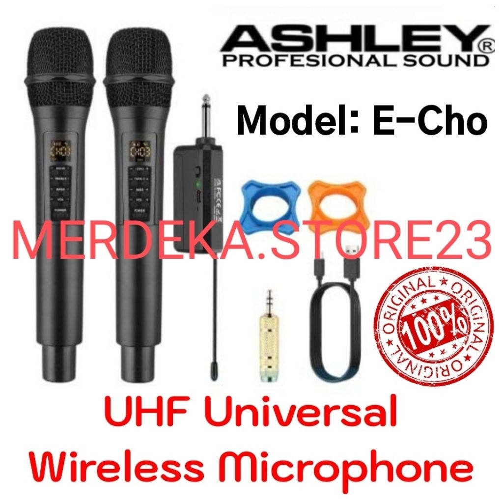 NEW Mic Wireless ASHLEY E CHO | ASHLEY ECHO Wireless Microphone Original - Ready Mik Mikrofon