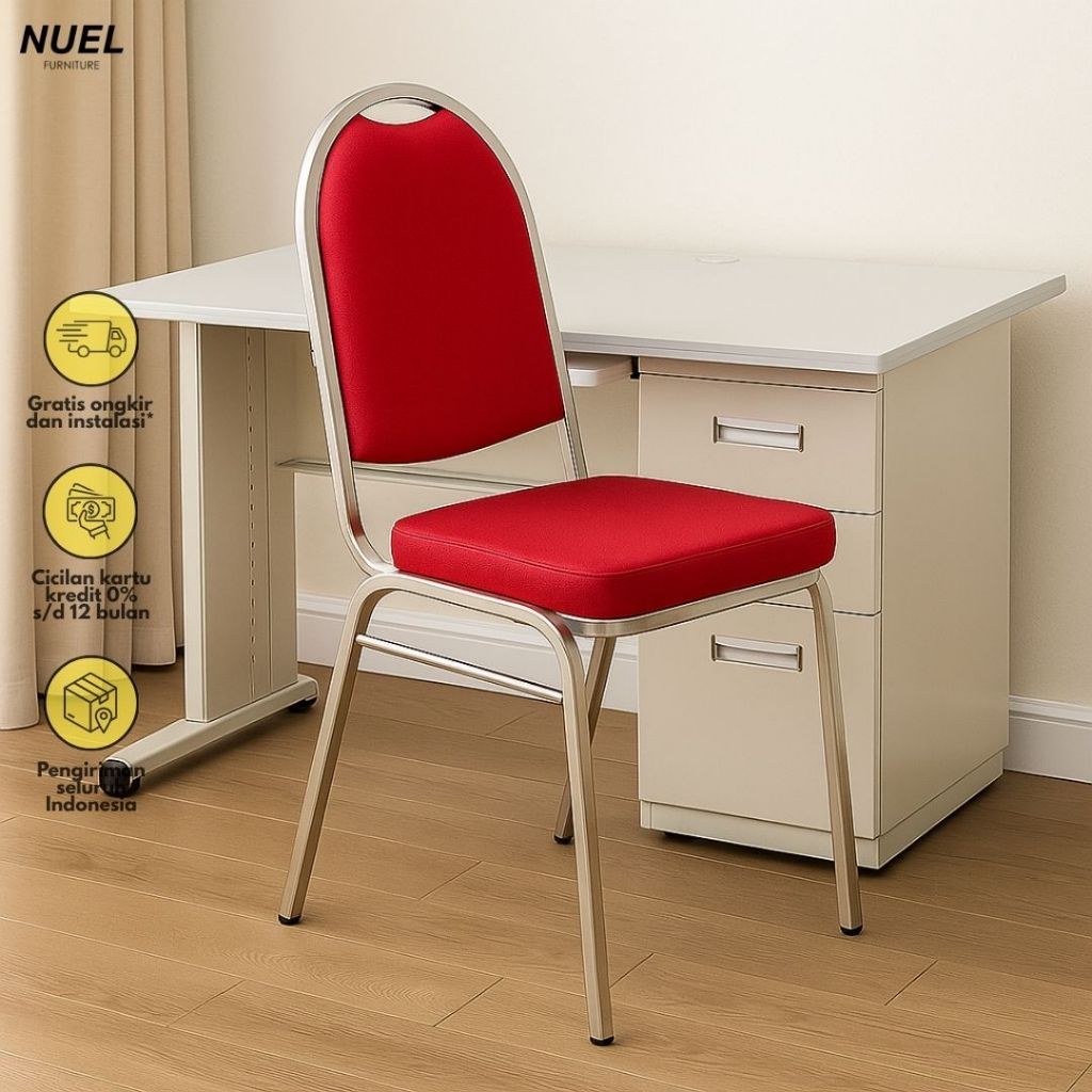 NUEL (Khusus Instant) Kursi Susun Pipa Kotak / Bangku Pesta Hajatan Kaki Kokoh