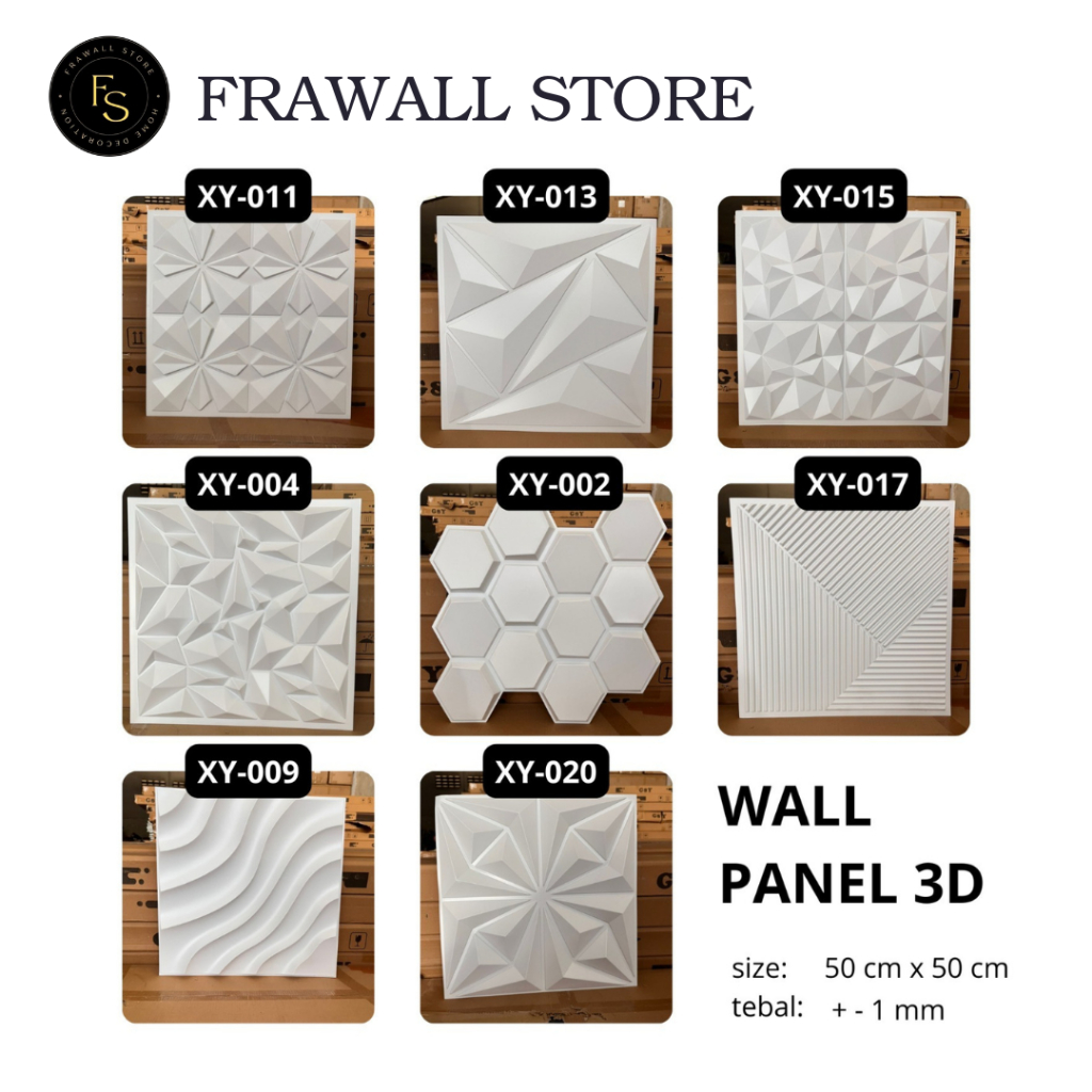 WALL PANEL PVC 3D/WALL PANEL MOTIF TIMBUL 50 X 50CM BAHAN PREMIUM