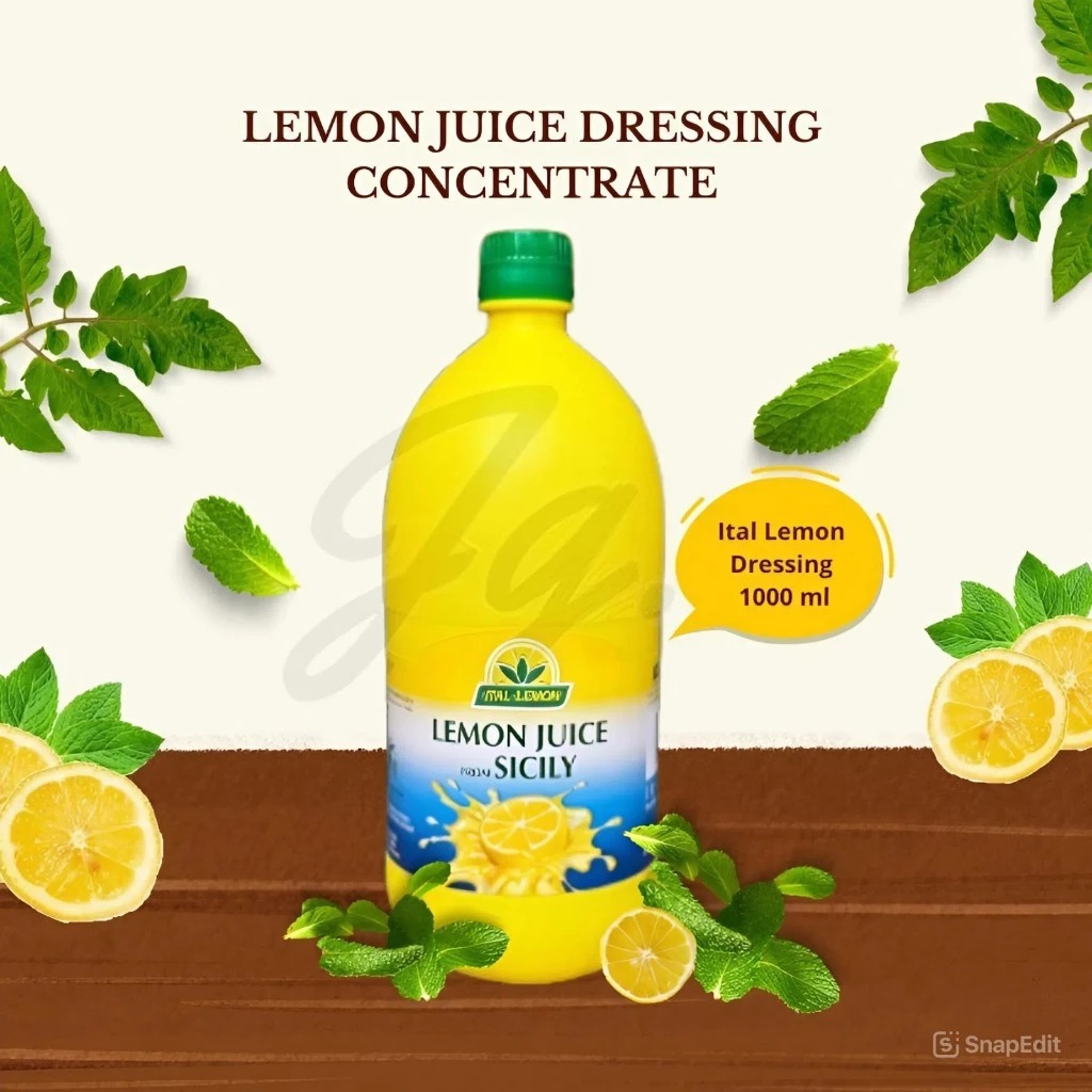 Ital Lemon Juice Dressing Concentrate From Sicily 1 L | Ital Lemon Concentrate 1000 ML