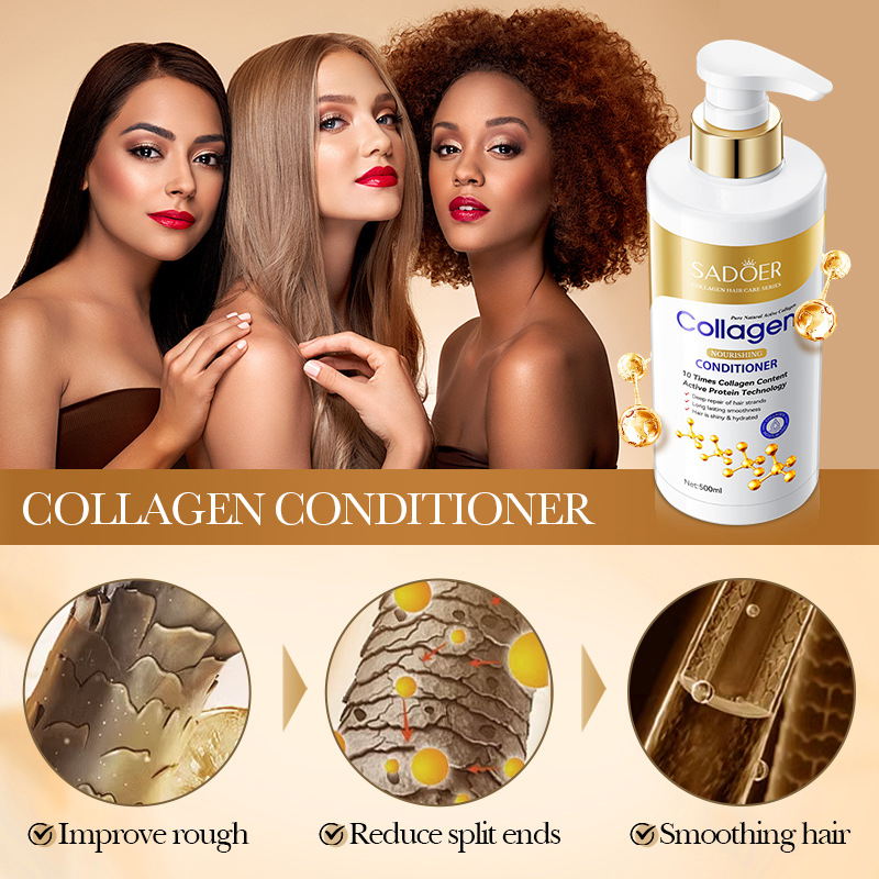 500ml Collagen Hair Conditioner-Keratin Hair Mask Treatment Perawatan Rambut Treatment Rambut Smooth