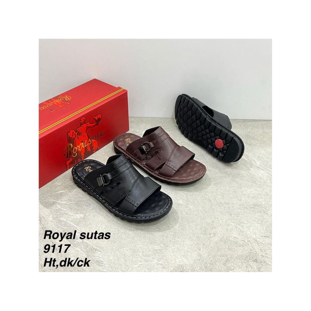 sandal Royal kulit asli empuk nyaman pakai pria sejati