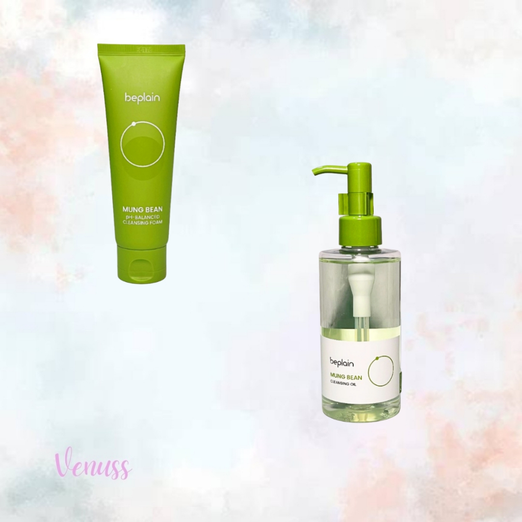 beplain Mung Bean Ph-balanced Cleansing Foam 80ml | beplain - Mung Bean Cleansing Oil 200ml