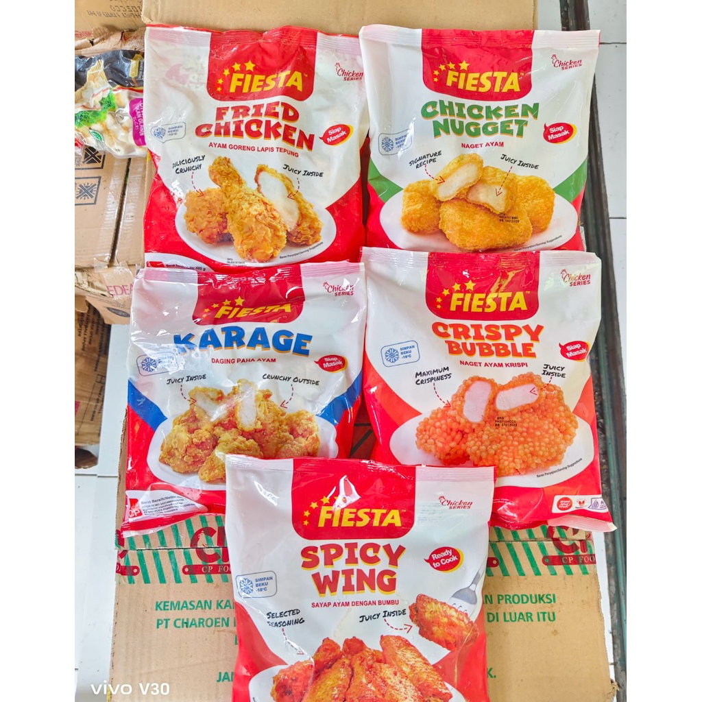 FIESTA - FRIED CHICKEN, CHICKEN NUGGET, KARAGE, CRISPY BUBBLE, SPICY WING - 400GR