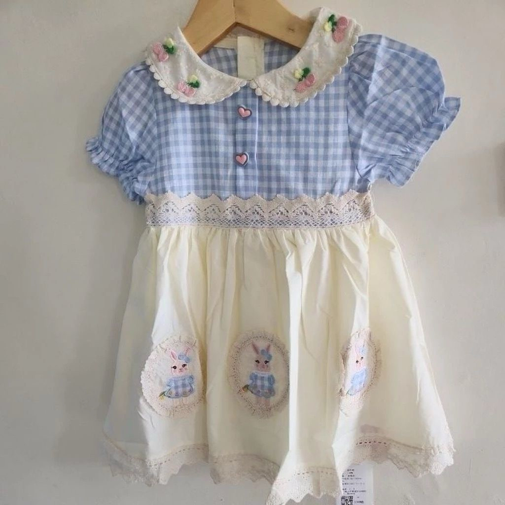 Dress Lolita Puff Anak Perempuan Korea Style Motif Kelinci
