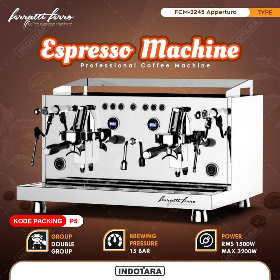 Mesin Kopi Espresso Ferratti Ferro FCM3245 Apperturo