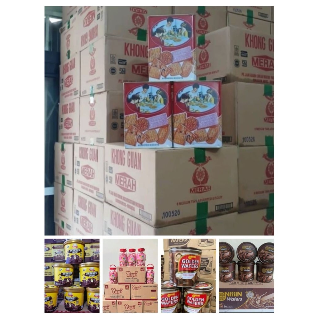 A-A-A KHONG GUAN, NABATI KALENG 1 KARTON - DAN JAJANAN LEBARAN MEREK LAINNYA (1 KARTON)
