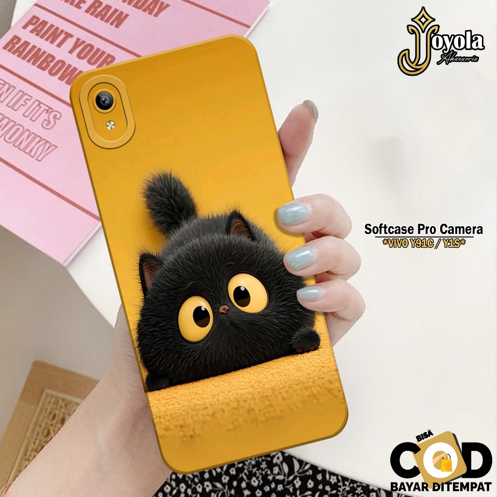 Case VIVO Y91C Y1S - JOYOLA - Casing VIVO Y91C Y1S - Case Kucing - Skin Handphone - Silikon VIVO Y91