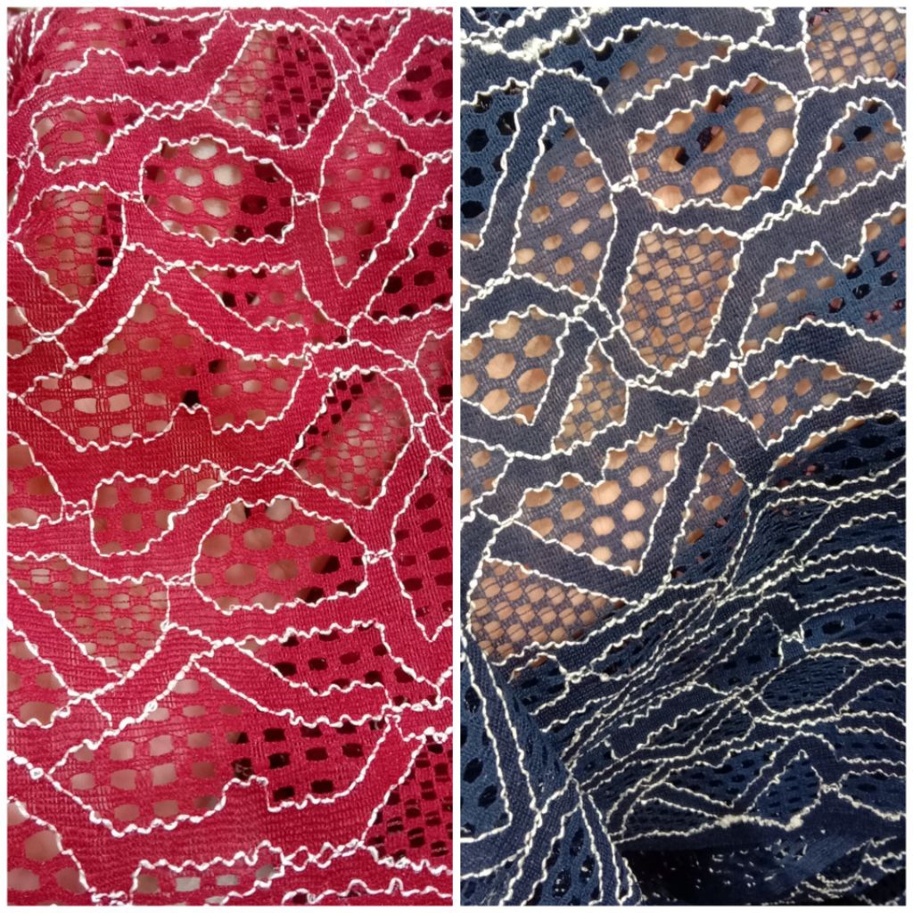 Kain Brokat Rajut Antik / Harga / 0.5m / Kain Brokat Rajut Antik Meteran / Bahan Brokat Rajut Antik 