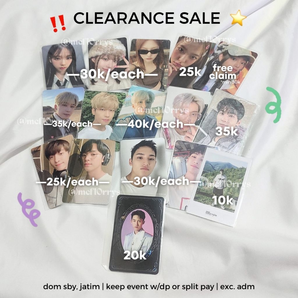 [READY STOCK] WTS PC OFFICIAL KARINA NINGNING WINTER AESPA YERI RED VELVET WONWOO MINGYU DK SEVENTEE