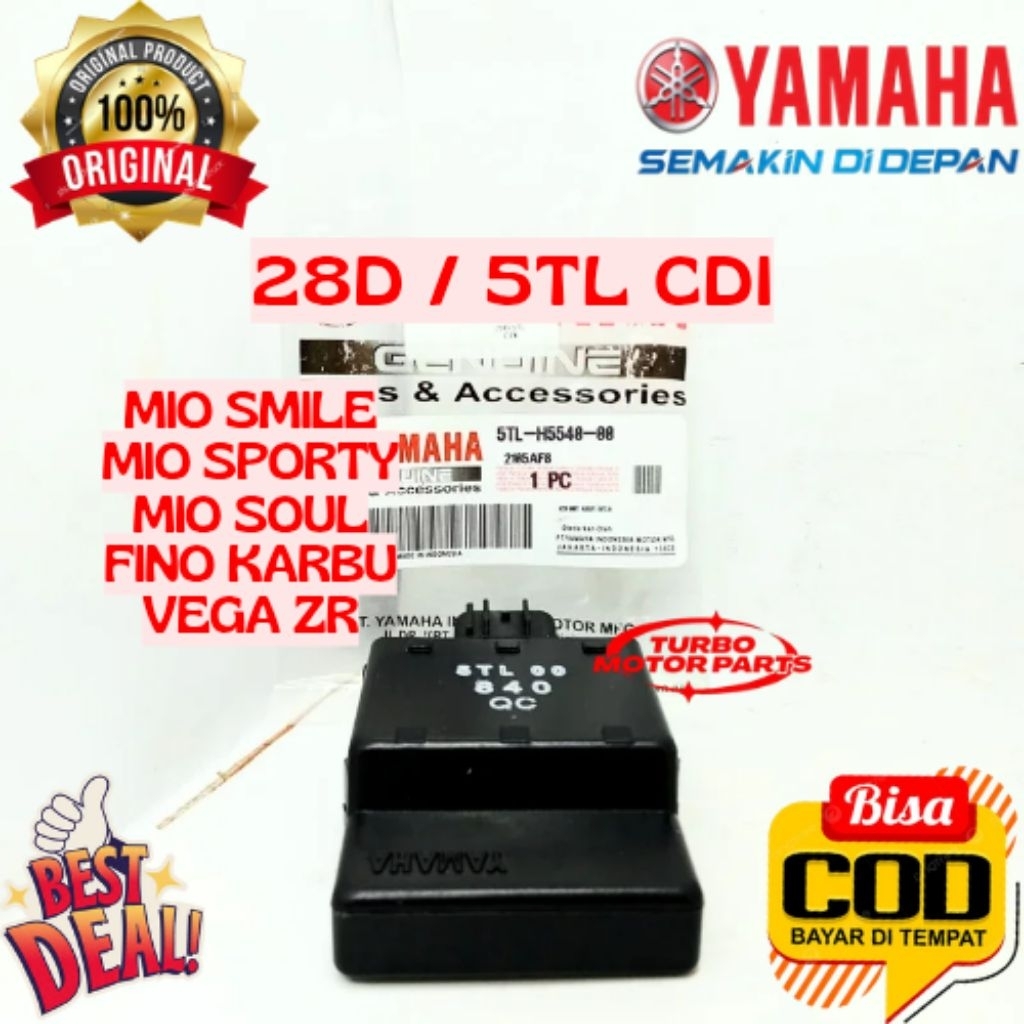 CDI ORIGINAL YAMAHA KODE 28D / 5TL, CDI MIO SMILE, CDI MIO SPORTY,  CDI MIO SOUL, CDI FINO KARBU, CD