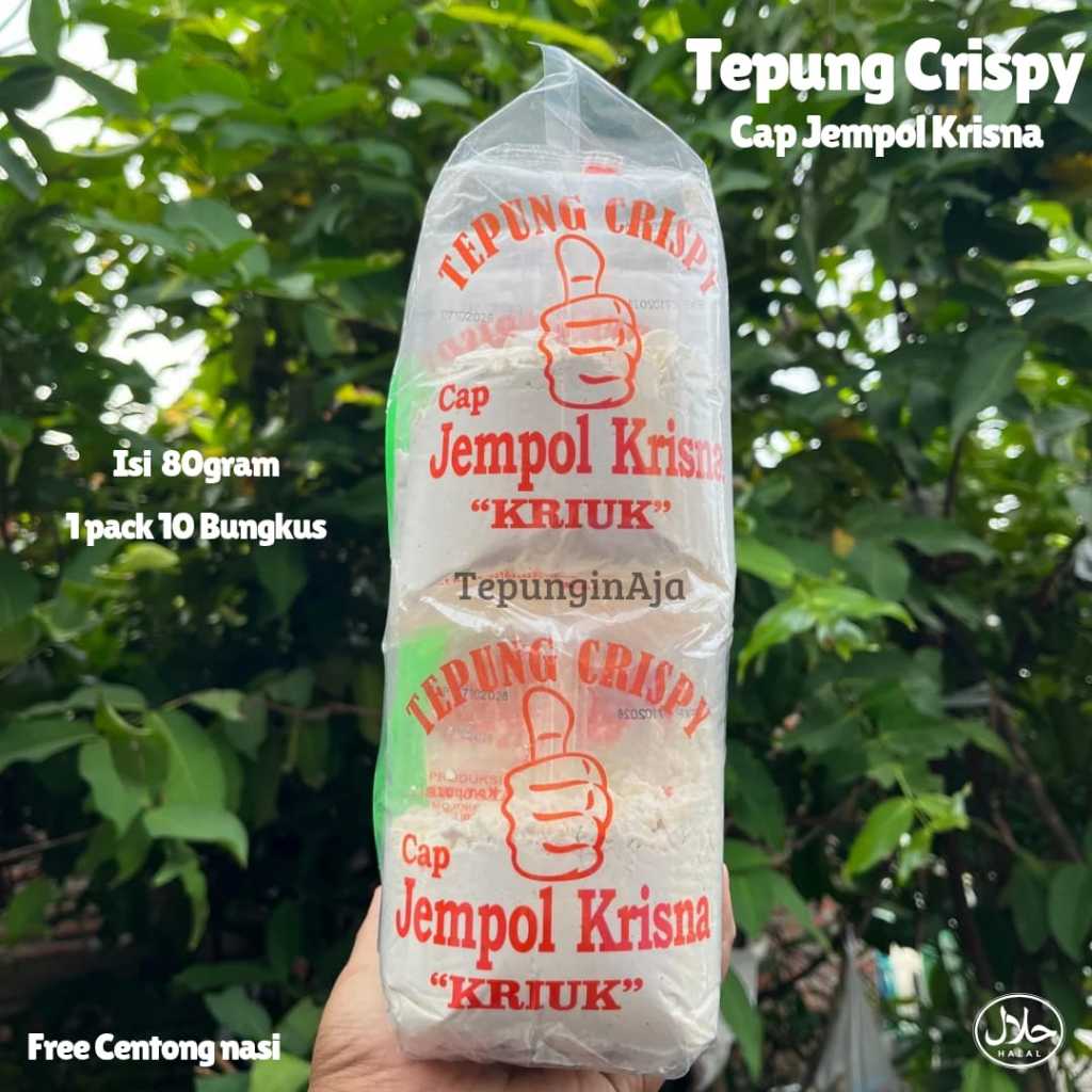Tepung Crispy CAP JEMPOL KRISNA (KRISNA) || 1 pack 10 Bungkus 80g || Kemasan Besar