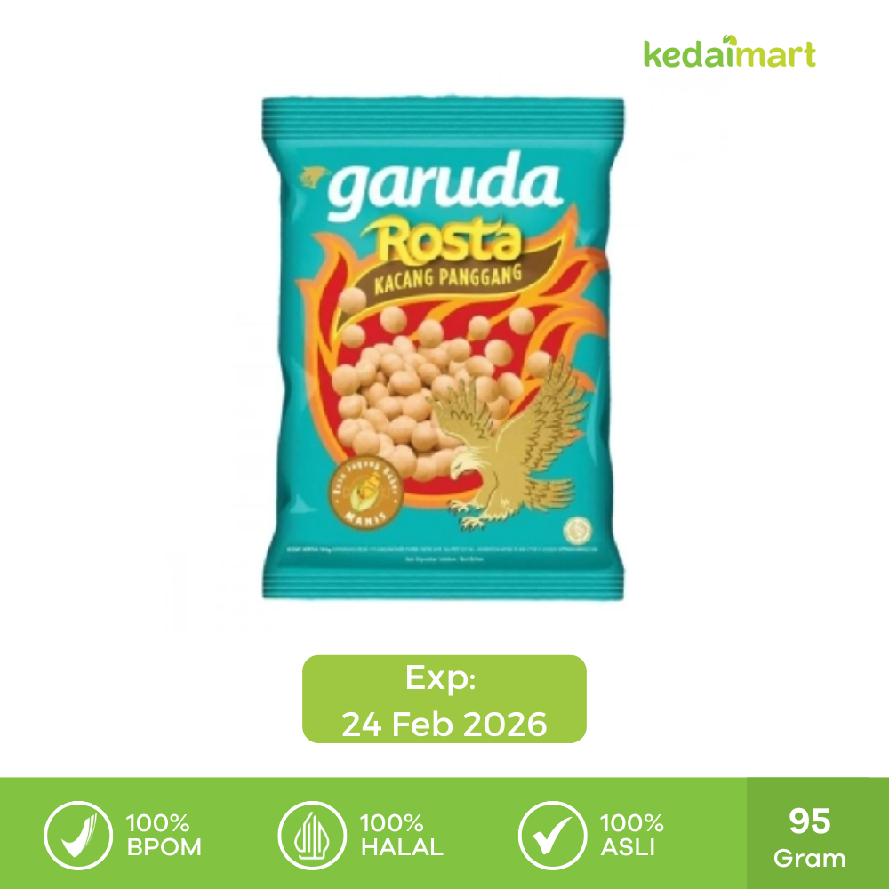 Garuda Rosta Kacang Panggang Rasa Jagung Manis 95 Gram