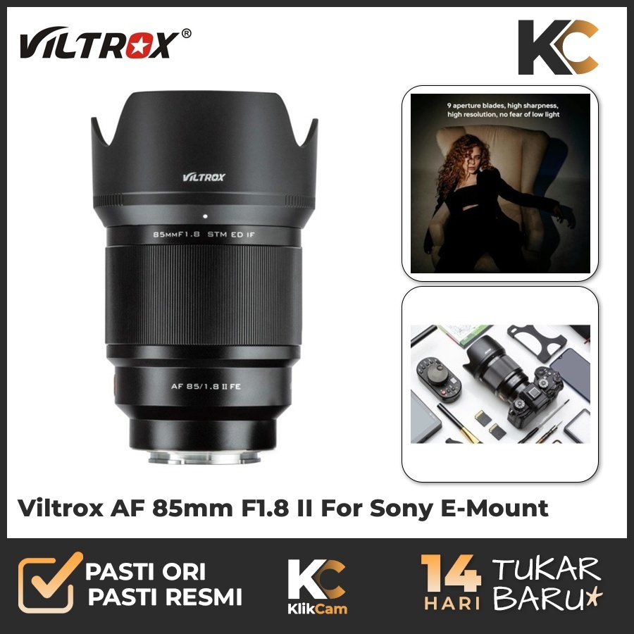 Viltrox AF 85mm f1.8 II for Sony E Fullframe Lens 85 mm f/1.8 GARANSI RESMI