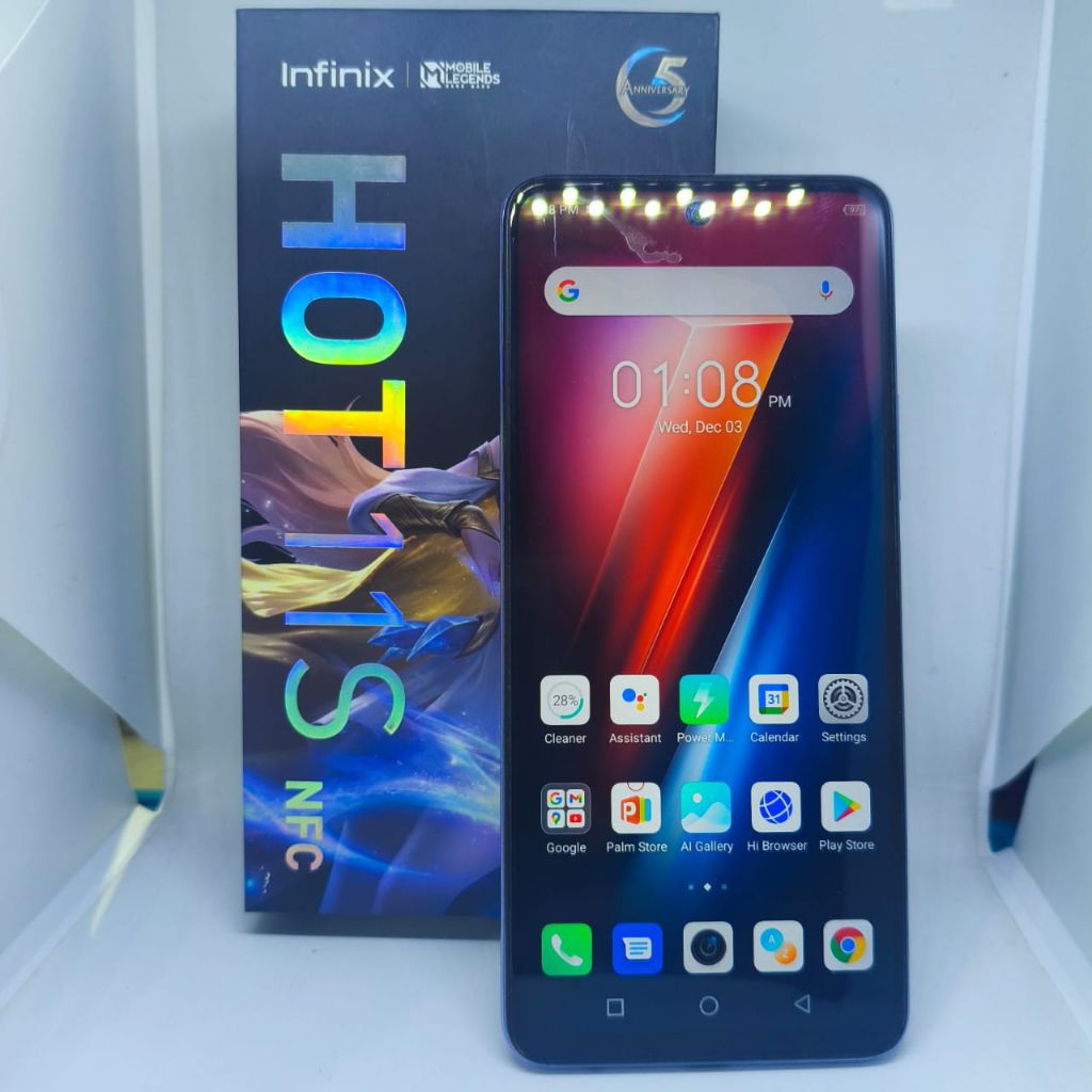 Smartphone Infinix HOT 11S NFC 6+3/128GB Ungu Fullset Second Mulus