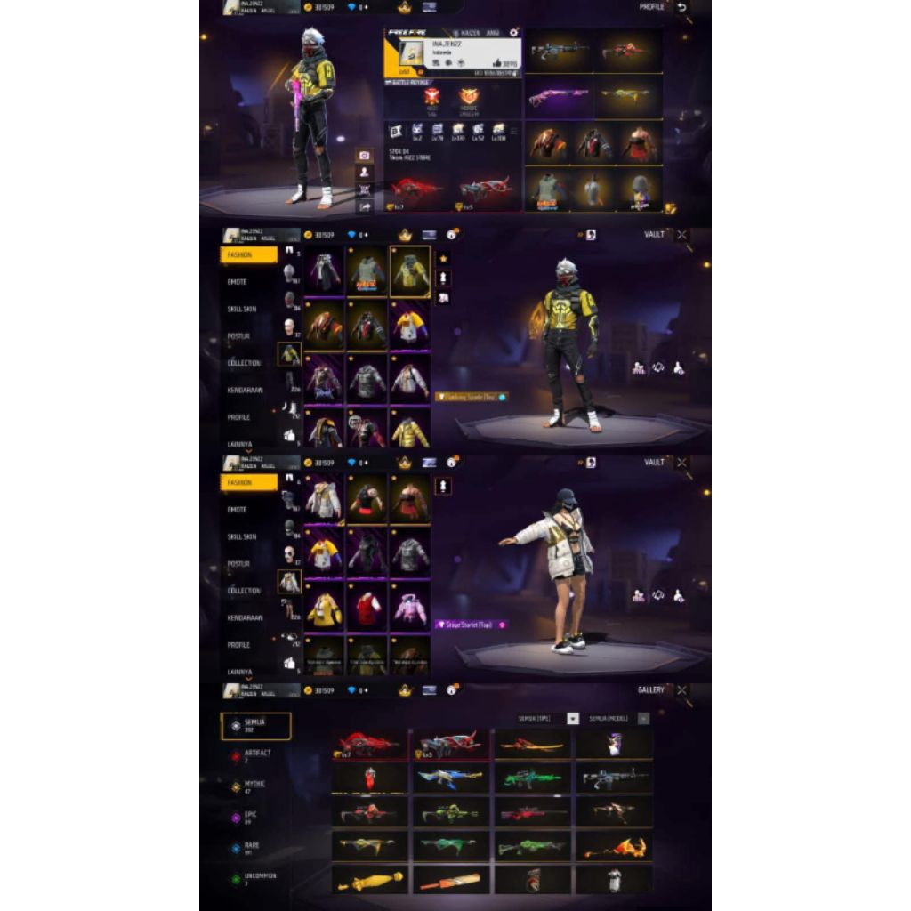 ready akun ff all season free dm